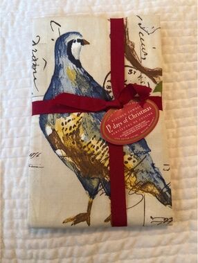 Williams-Sonoma 12 Days of Christmas Kitchen Towels Set of Two